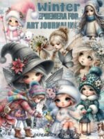 Winter Ephemera For art Journaling ATC's & Card Making Flowers & Fairies EDITION