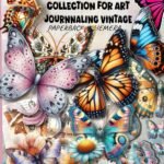 EPHEMERA BUTTERFLY COLLAGE And Cut Pages for Art Journaling