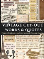 Vintage Words & Quotes Lovers Ephemera Cut-Outs and Collage Elements for Creative Art Journaling and Scrapbooking