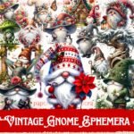 Christmas Gnomes Junk Journal Kit: Vintage Printable Pages (Digital Download)