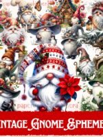 Christmas Gnomes Junk Journal Kit: Vintage Printable Pages (Digital Download)