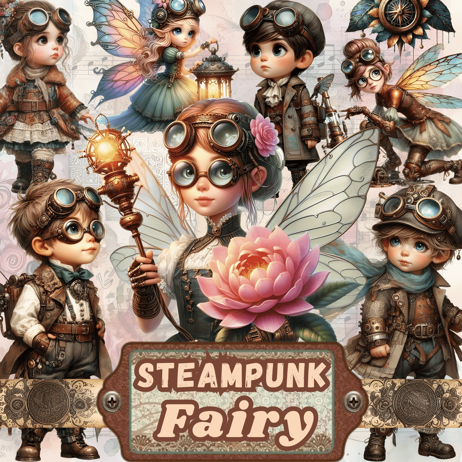 Instantly receive high-resolution printable collage sheets featuring vintage Steampunk Fairies and winter magic. Perfect for junk journals, scrapbooking, mixed media, and creative crafts — ready to print, cut, and create your own enchanted designs.