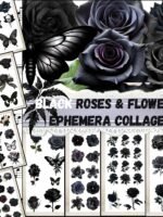 Floral Printable for Junk Journal, | Victorian Botanical Fussy Cut Flowers PDF Download